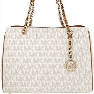 Michael Kors Susannah Tote Bag for Women, Vanilla